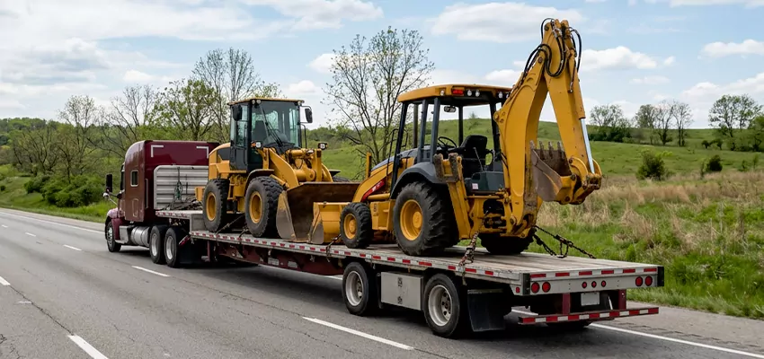 Loader and Backhoe Tractors Transport Oakland